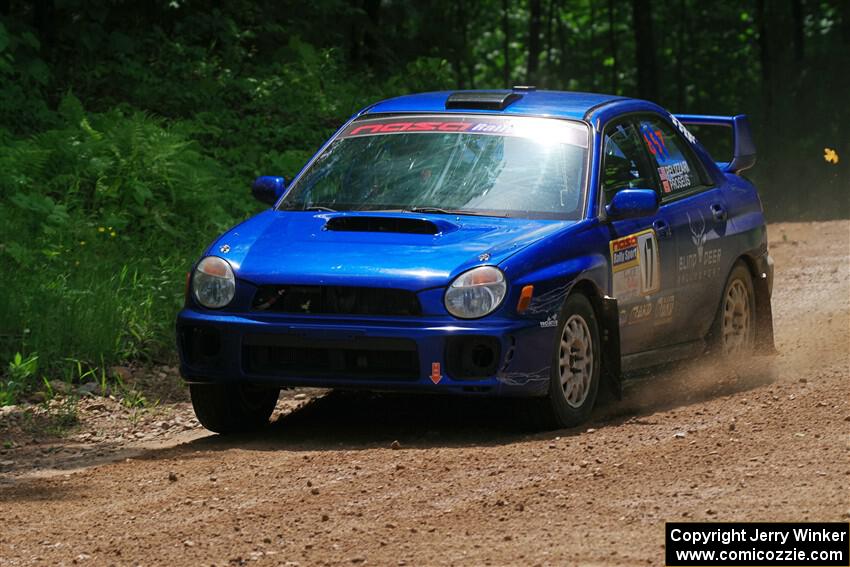 Jimmy Pelizzari / Bryce Proseus Subaru WRX on SS1, Camp 3 North.