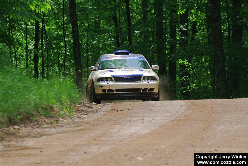 Tim Michel / Alex Ferencz Audi A4 Quattro on SS1, Camp 3 North.