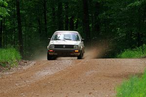 Adam VanDamme / Morgan Engle VW Golf on SS1, Camp 3 North.