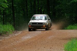 Adam VanDamme / Morgan Engle VW Golf on SS1, Camp 3 North.