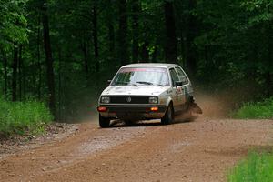 Adam VanDamme / Morgan Engle VW Golf on SS1, Camp 3 North.