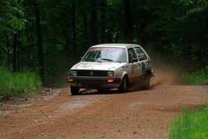 Adam VanDamme / Morgan Engle VW Golf on SS1, Camp 3 North.