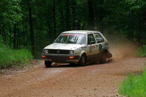 Adam VanDamme / Morgan Engle VW Golf on SS1, Camp 3 North.