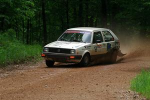 Adam VanDamme / Morgan Engle VW Golf on SS1, Camp 3 North.