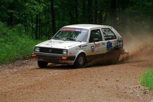Adam VanDamme / Morgan Engle VW Golf on SS1, Camp 3 North.