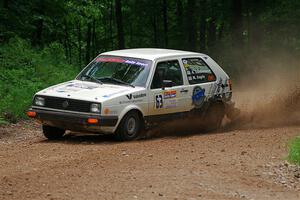 Adam VanDamme / Morgan Engle VW Golf on SS1, Camp 3 North.