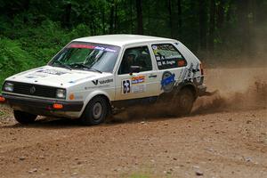 Adam VanDamme / Morgan Engle VW Golf on SS1, Camp 3 North.