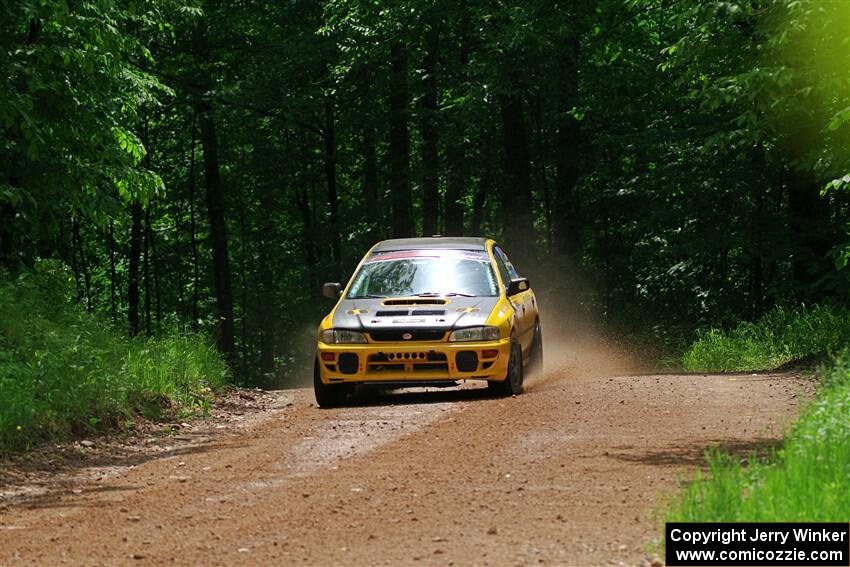 Steve Gingras / Joe Boburka Subaru Impreza on SS1, Camp 3 North.