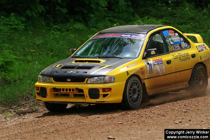 Steve Gingras / Joe Boburka Subaru Impreza on SS1, Camp 3 North.