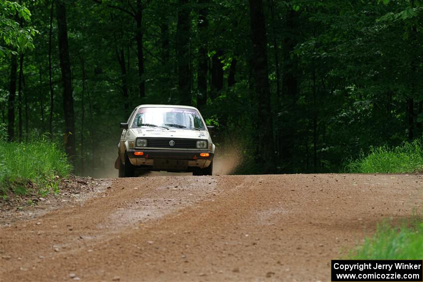 Adam VanDamme / Morgan Engle VW Golf on SS1, Camp 3 North.