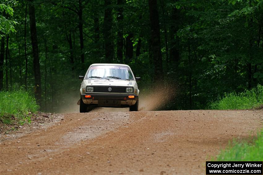 Adam VanDamme / Morgan Engle VW Golf on SS1, Camp 3 North.