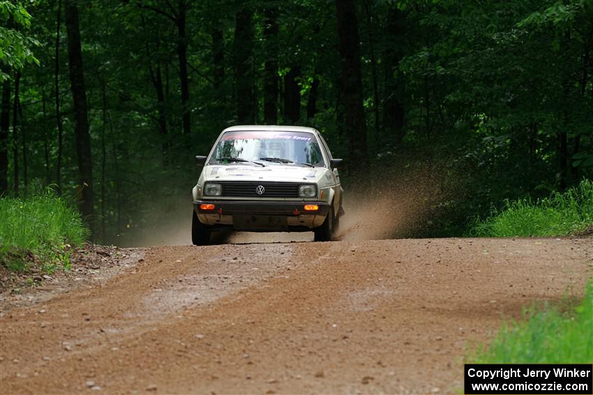 Adam VanDamme / Morgan Engle VW Golf on SS1, Camp 3 North.