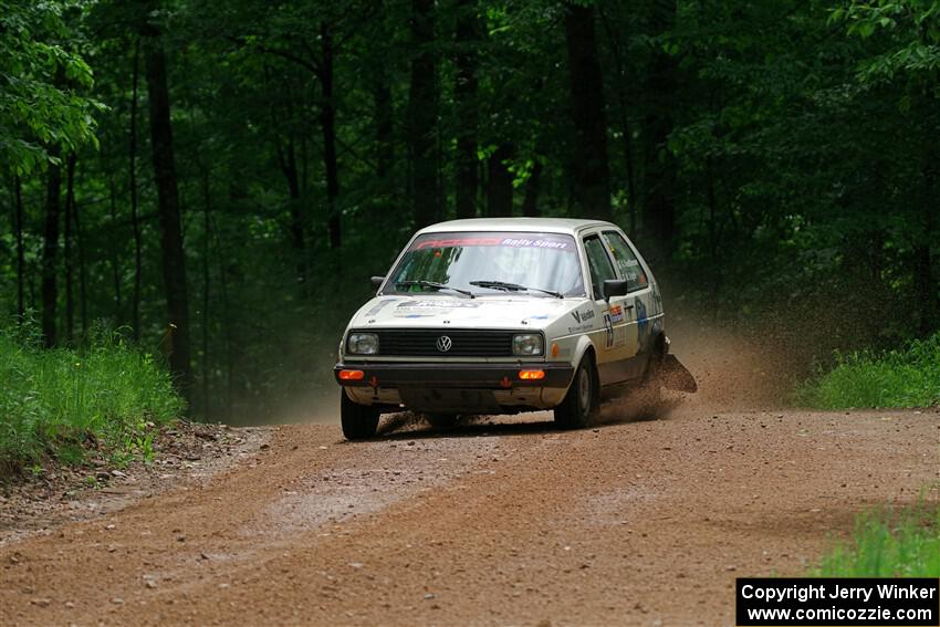 Adam VanDamme / Morgan Engle VW Golf on SS1, Camp 3 North.