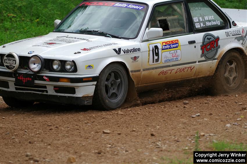 Shanti Witt / Keegan Helwig BMW 325is on SS1, Camp 3 North.