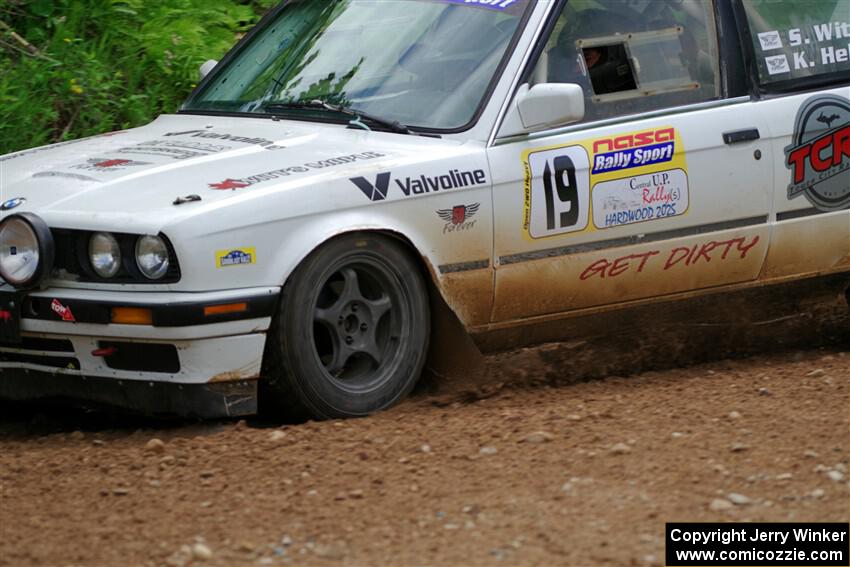 Shanti Witt / Keegan Helwig BMW 325is on SS1, Camp 3 North.