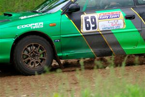 Jordan Locher / Cray Dumeah Subaru Impreza 2.5RS on SS1, Camp 3 North.