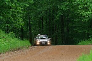 Noah Jacobson / Nathan Vance Subaru WRX on SS1, Camp 3 North.
