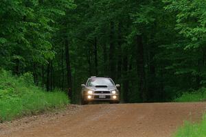 Noah Jacobson / Nathan Vance Subaru WRX on SS1, Camp 3 North.
