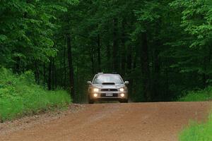 Noah Jacobson / Nathan Vance Subaru WRX on SS1, Camp 3 North.