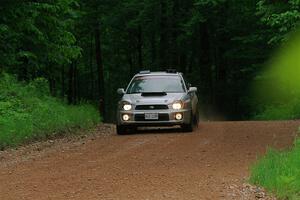 Noah Jacobson / Nathan Vance Subaru WRX on SS1, Camp 3 North.