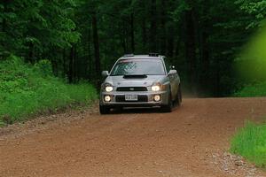 Noah Jacobson / Nathan Vance Subaru WRX on SS1, Camp 3 North.