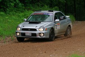 Noah Jacobson / Nathan Vance Subaru WRX on SS1, Camp 3 North.