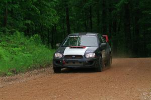 Mike Ryan's Subaru Impreza 2.5RS on SS1, Camp 3 North.