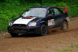 Mike Ryan's Subaru Impreza 2.5RS on SS1, Camp 3 North.
