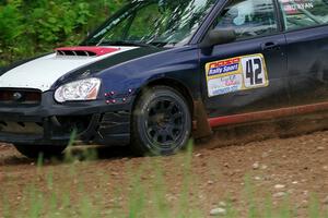 Mike Ryan's Subaru Impreza 2.5RS on SS1, Camp 3 North.