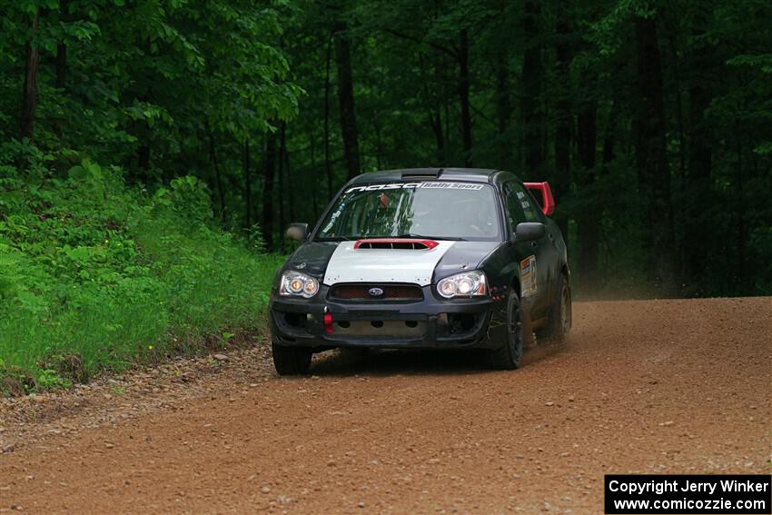 Mike Ryan's Subaru Impreza 2.5RS on SS1, Camp 3 North.