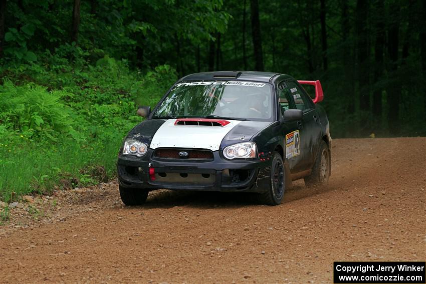 Mike Ryan's Subaru Impreza 2.5RS on SS1, Camp 3 North.
