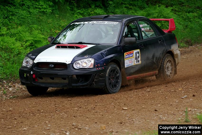 Mike Ryan's Subaru Impreza 2.5RS on SS1, Camp 3 North.