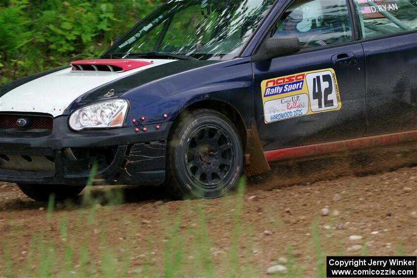 Mike Ryan's Subaru Impreza 2.5RS on SS1, Camp 3 North.