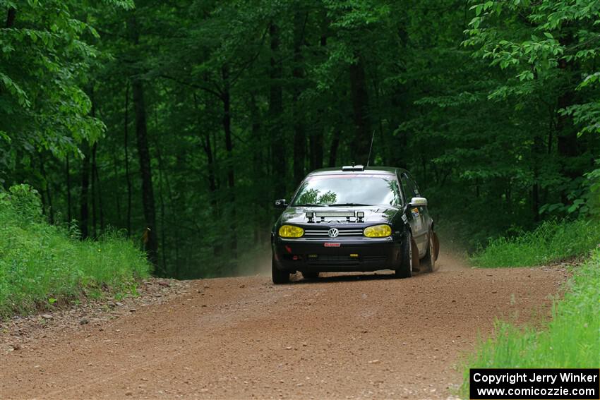 Chase Blakely / Mike Callaway VW GTI on SS1, Camp 3 North.