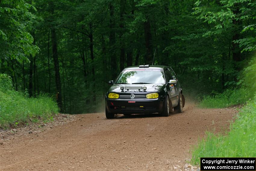 Chase Blakely / Mike Callaway VW GTI on SS1, Camp 3 North.