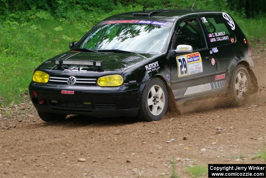 Chase Blakely / Mike Callaway VW GTI on SS1, Camp 3 North.