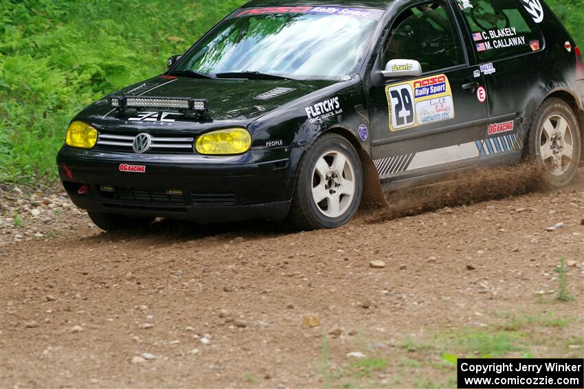 Chase Blakely / Mike Callaway VW GTI on SS1, Camp 3 North.