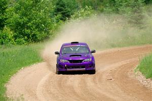 Silas Himes / Rubin Hatfield Subaru WRX STi on SS2, Skunk Creek.