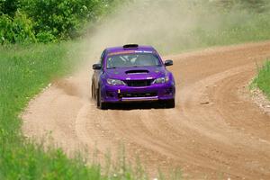 Silas Himes / Rubin Hatfield Subaru WRX STi on SS2, Skunk Creek.