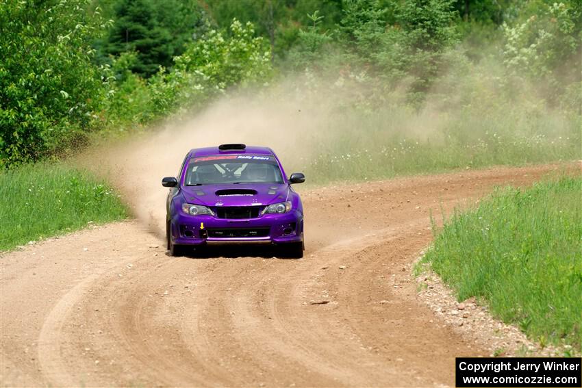Silas Himes / Rubin Hatfield Subaru WRX STi on SS2, Skunk Creek.