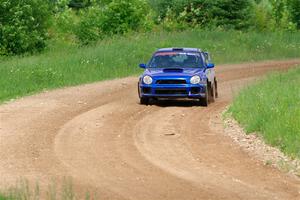 Jimmy Pelizzari / Bryce Proseus Subaru WRX on SS2, Skunk Creek.