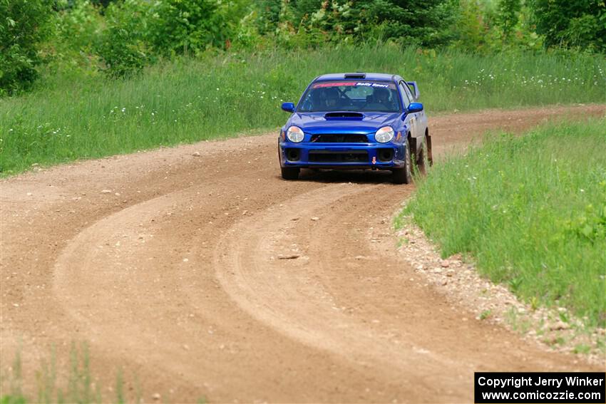 Jimmy Pelizzari / Bryce Proseus Subaru WRX on SS2, Skunk Creek.