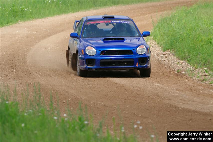 Jimmy Pelizzari / Bryce Proseus Subaru WRX on SS2, Skunk Creek.