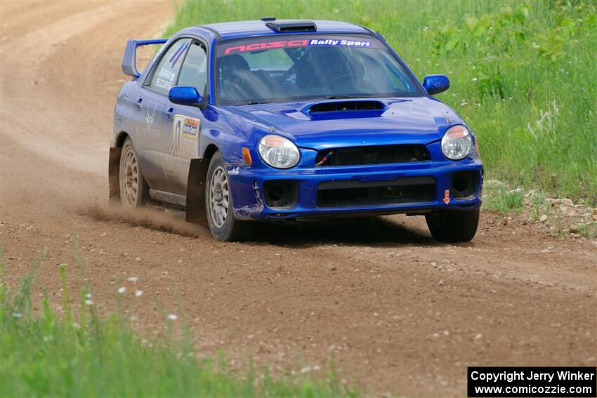 Jimmy Pelizzari / Bryce Proseus Subaru WRX on SS2, Skunk Creek.