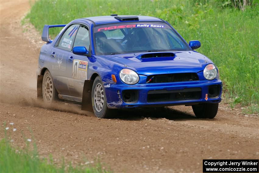 Jimmy Pelizzari / Bryce Proseus Subaru WRX on SS2, Skunk Creek.