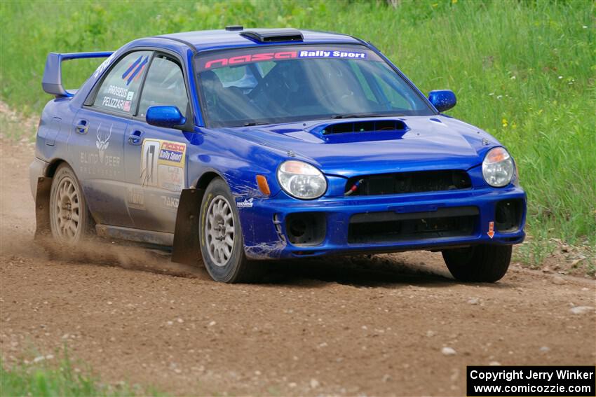 Jimmy Pelizzari / Bryce Proseus Subaru WRX on SS2, Skunk Creek.