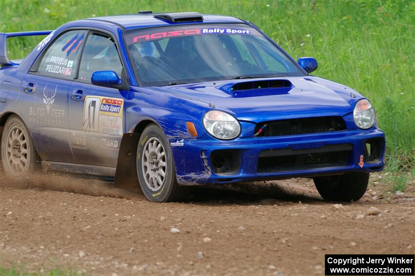 Jimmy Pelizzari / Bryce Proseus Subaru WRX on SS2, Skunk Creek.