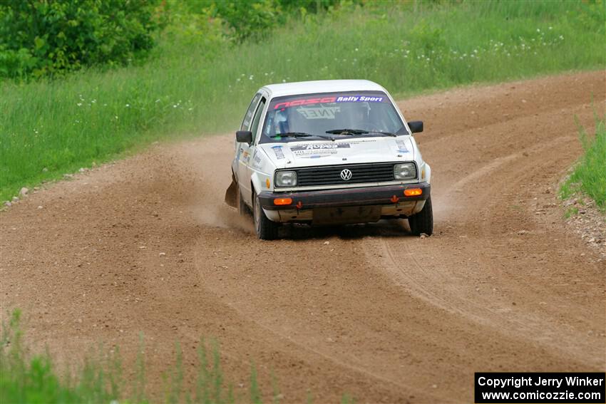 Adam VanDamme / Morgan Engle VW Golf on SS2, Skunk Creek.