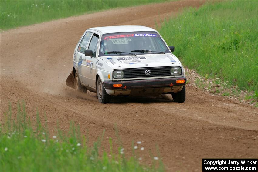 Adam VanDamme / Morgan Engle VW Golf on SS2, Skunk Creek.
