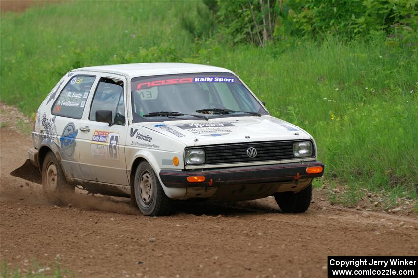 Adam VanDamme / Morgan Engle VW Golf on SS2, Skunk Creek.